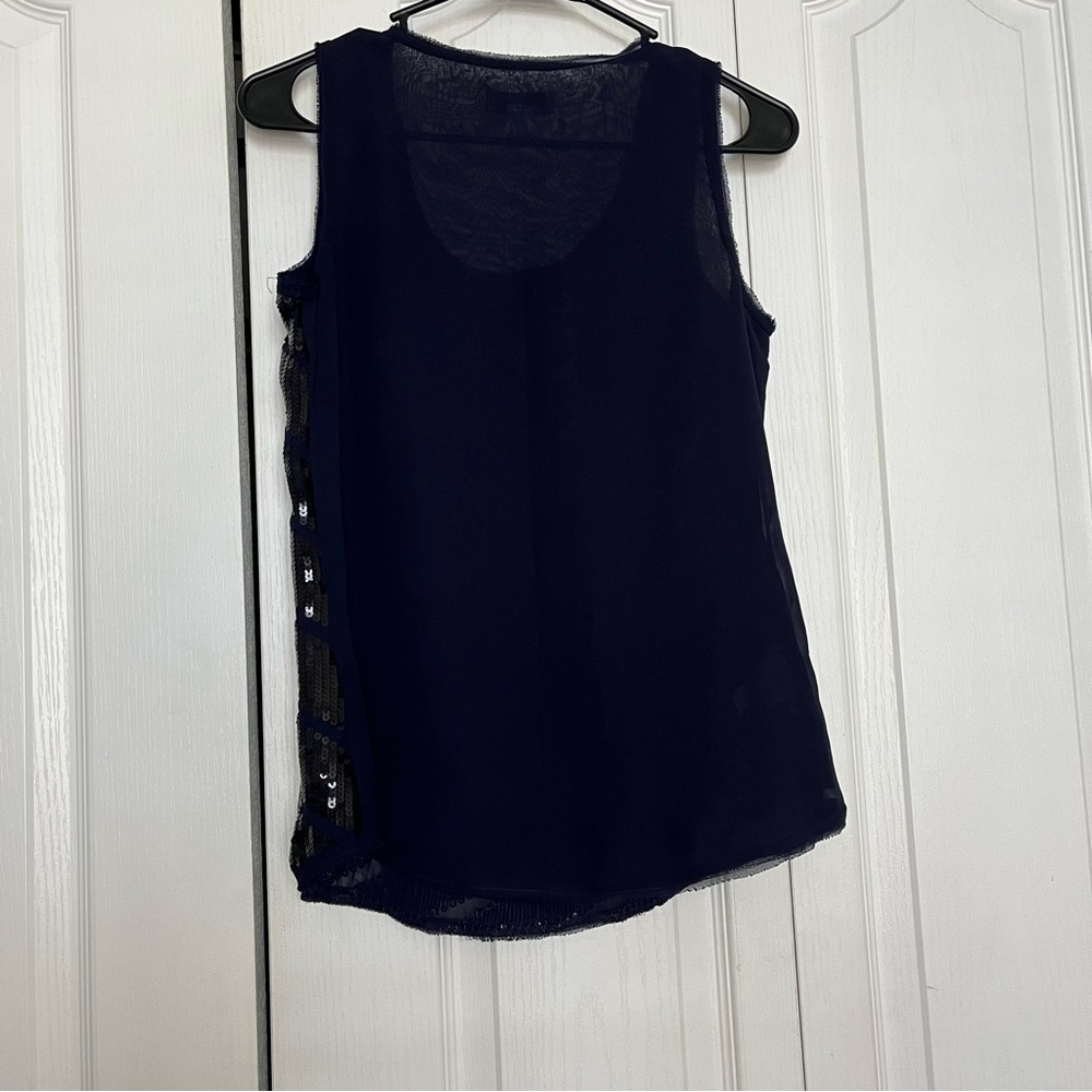 LOFT Blue Stripped Sequin-Embellished Front  (Box B) - Picture 6 of 6